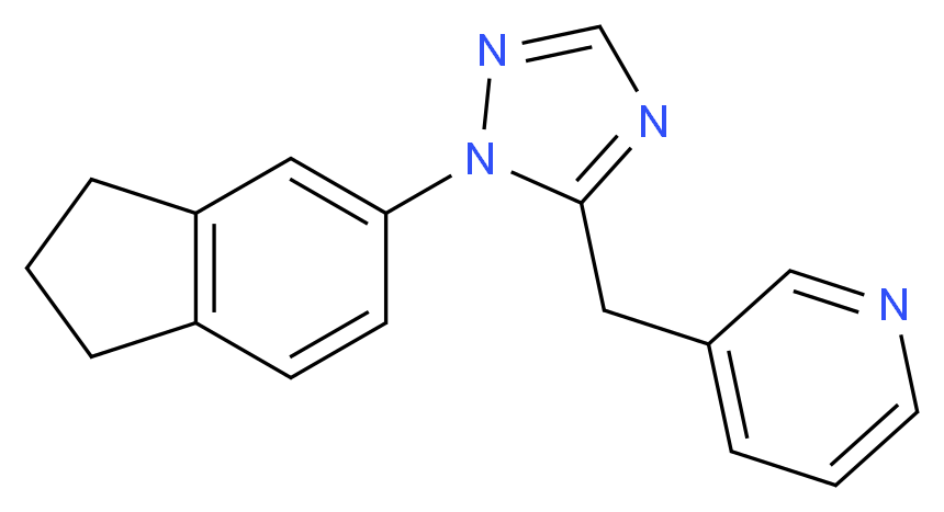 3-{[1-(2,3-dihydro-1H-inden-5-yl)-1H-1,2,4-triazol-5-yl]methyl}pyridine_分子结构_CAS_)