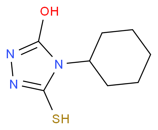 4-cyclohexyl-5-sulfanyl-4H-1,2,4-triazol-3-ol_分子结构_CAS_119185-58-9