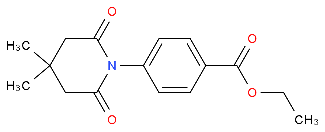 ethyl 4-(4,4-dimethyl-2,6-dioxopiperidino)benzenecarboxylate_分子结构_CAS_279692-23-8)