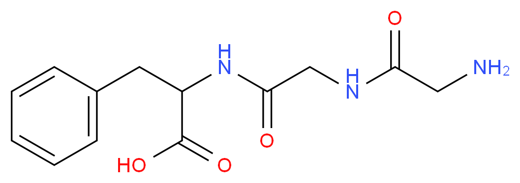 2-[2-(2-aminoacetamido)acetamido]-3-phenylpropanoic acid_分子结构_CAS_6234-26-0