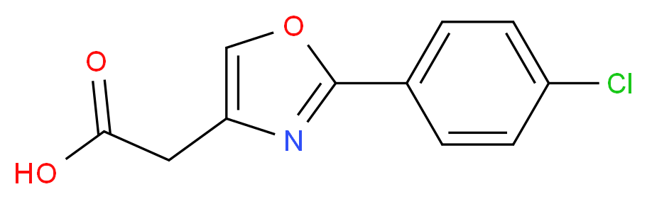 2-[2-(4-chlorophenyl)-1,3-oxazol-4-yl]acetic acid_分子结构_CAS_)