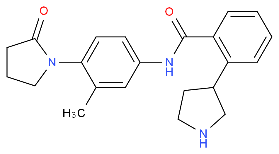 N-[3-methyl-4-(2-oxo-1-pyrrolidinyl)phenyl]-2-(3-pyrrolidinyl)benzamide_分子结构_CAS_)