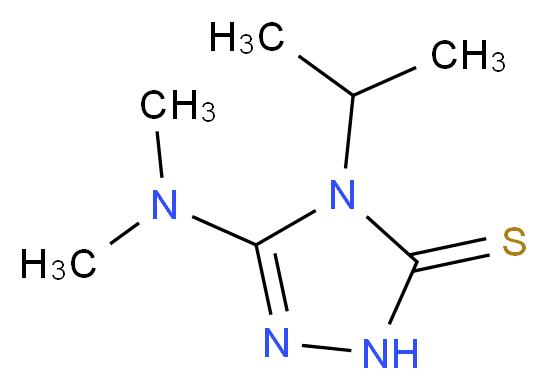 3-(dimethylamino)-4-(propan-2-yl)-4,5-dihydro-1H-1,2,4-triazole-5-thione_分子结构_CAS_)