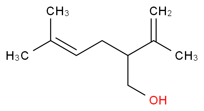 5-methyl-2-(prop-1-en-2-yl)hex-4-en-1-ol_分子结构_CAS_58461-27-1
