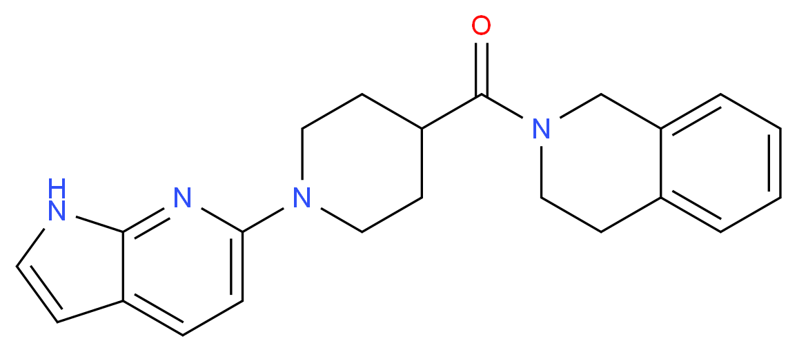 2-{[1-(1H-pyrrolo[2,3-b]pyridin-6-yl)piperidin-4-yl]carbonyl}-1,2,3,4-tetrahydroisoquinoline_分子结构_CAS_)