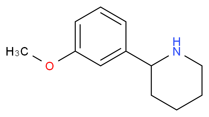 2-(3-Methoxyphenyl)piperidine_分子结构_CAS_383128-22-1)