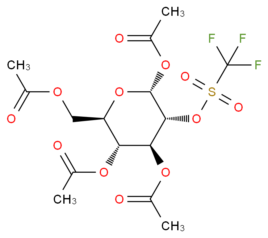 1,3,4,6-Tetra-O-acetyl-2-O-[(trifluoromethyl)sulphonyl]-beta-D-mannopyranose_分子结构_CAS_92051-23-5)