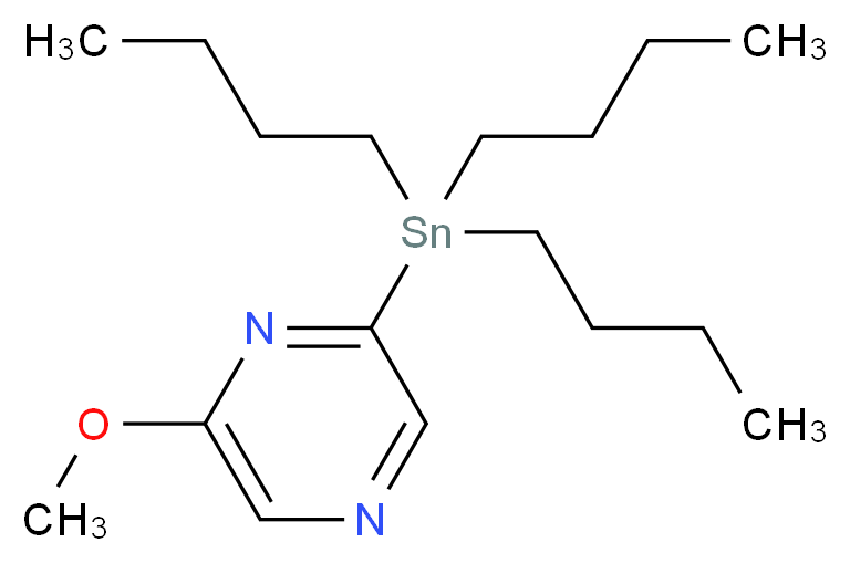 2-Methoxy-6-(tributylstannyl)pyrazine_分子结构_CAS_)