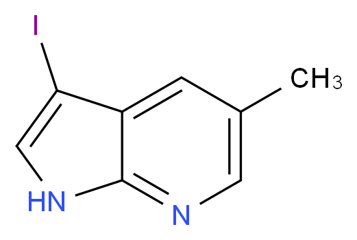 3-Iodo-5-methyl-1H-pyrrolo[2,3-b]pyridine_分子结构_CAS_1138443-83-0)