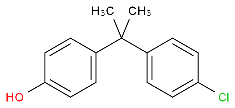 4-[2-(4-chlorophenyl)propan-2-yl]phenol_分子结构_CAS_1989-04-4
