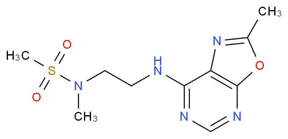 N-methyl-N-{2-[(2-methyl[1,3]oxazolo[5,4-d]pyrimidin-7-yl)amino]ethyl}methanesulfonamide_分子结构_CAS_)