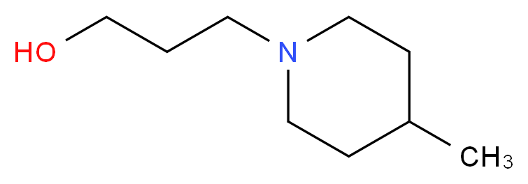3-(4-methylpiperidin-1-yl)propan-1-ol_分子结构_CAS_857237-50-4