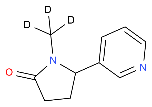 1-(<sup>2</sup>H<sub>3</sub>)methyl-5-(pyridin-3-yl)pyrrolidin-2-one_分子结构_CAS_110952-70-0