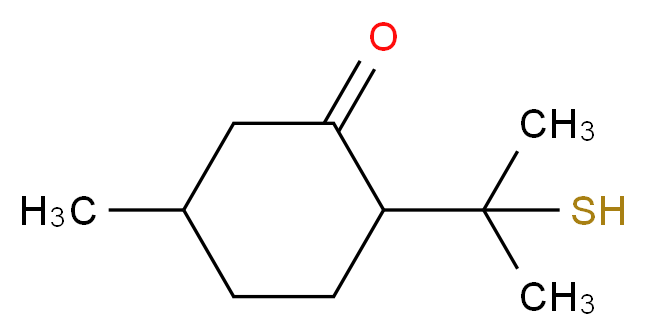 对-薄荷-8-硫醇-3-酮,顺式+反式_分子结构_CAS_38462-22-5)
