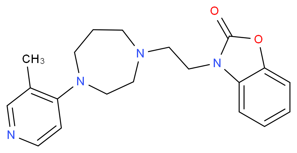 3-{2-[4-(3-methylpyridin-4-yl)-1,4-diazepan-1-yl]ethyl}-1,3-benzoxazol-2(3H)-one_分子结构_CAS_)