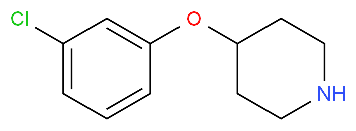 4-(3-chlorophenoxy)piperidine_分子结构_CAS_97840-40-9