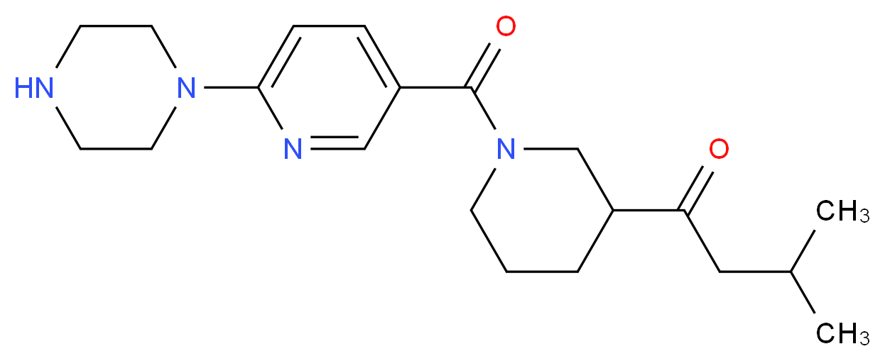 3-methyl-1-{1-[(6-piperazin-1-ylpyridin-3-yl)carbonyl]piperidin-3-yl}butan-1-one_分子结构_CAS_)