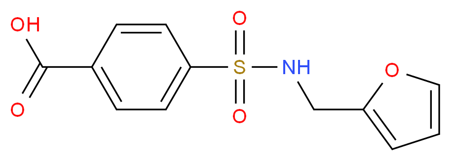 4-[(Furan-2-ylmethyl)-sulfamoyl]benzoic acid_分子结构_CAS_321979-08-2)