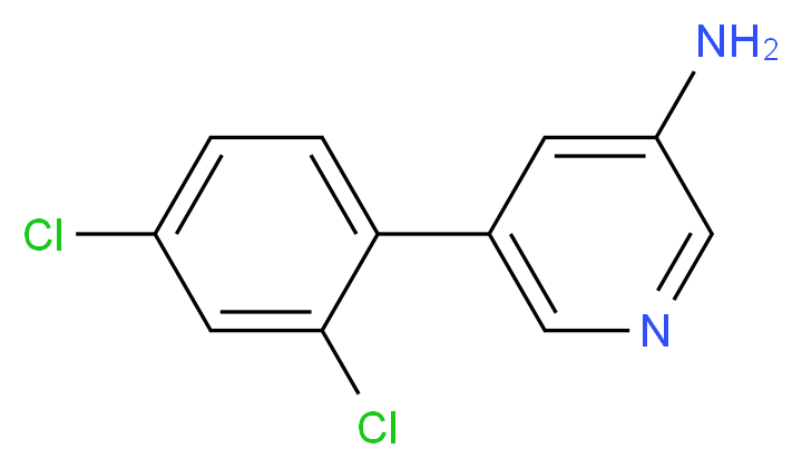 5-(2,4-dichlorophenyl)pyridin-3-amine_分子结构_CAS_)