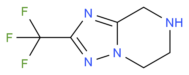 2-(trifluoromethyl)-5H,6H,7H,8H-[1,2,4]triazolo[1,5-a]pyrazine_分子结构_CAS_681249-57-0