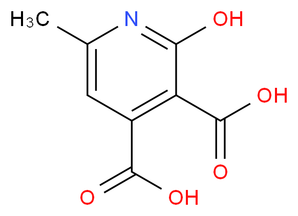 2-Hydroxy-6-methylpyridine-3,4-dicarboxylic acid_分子结构_CAS_2860-55-1)