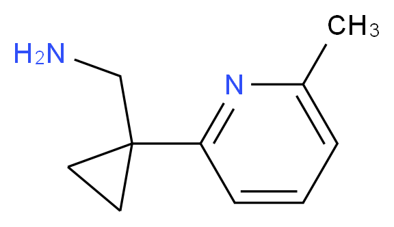 (1-(6-methylpyridin-2-yl)cyclopropyl)methanamine_分子结构_CAS_1060806-20-3)