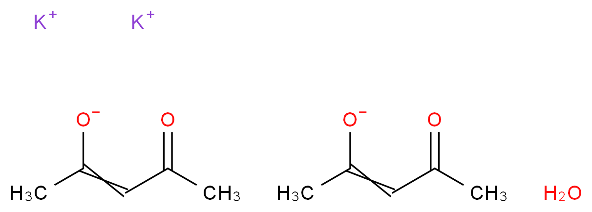 dipotassium bis(4-oxopent-2-en-2-olate) hydrate_分子结构_CAS_57402-46-7