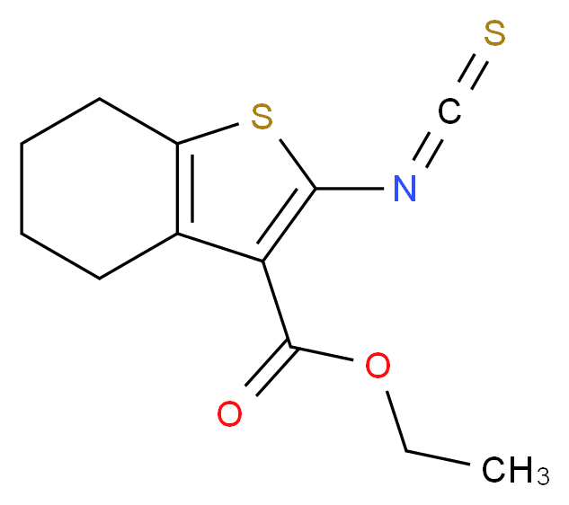 ethyl 2-isothiocyanato-4,5,6,7-tetrahydro-1-benzothiophene-3-carboxylate_分子结构_CAS_85716-87-6