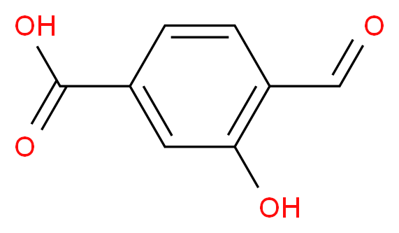 4-formyl-3-hydroxybenzoic acid_分子结构_CAS_619-12-5