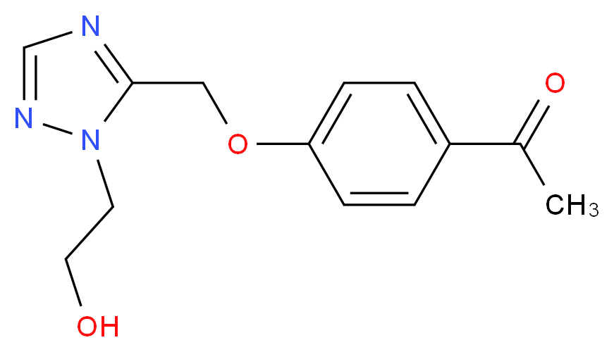 1-(4-{[1-(2-hydroxyethyl)-1H-1,2,4-triazol-5-yl]methoxy}phenyl)ethanone_分子结构_CAS_)