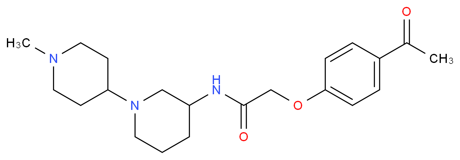 2-(4-acetylphenoxy)-N-(1'-methyl-1,4'-bipiperidin-3-yl)acetamide_分子结构_CAS_)