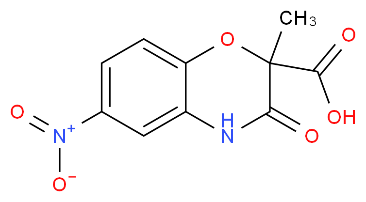 3,4-Dihydro-2-methyl-6-nitro-3-oxo-2H-1,4-benzoxazine-2-carboxylic acid_分子结构_CAS_)