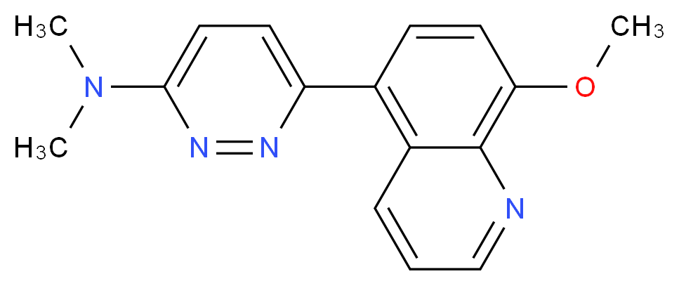 6-(8-methoxyquinolin-5-yl)-N,N-dimethylpyridazin-3-amine_分子结构_CAS_)
