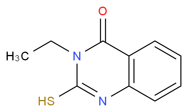 3-ethyl-2-sulfanyl-3,4-dihydroquinazolin-4-one_分子结构_CAS_13906-08-6