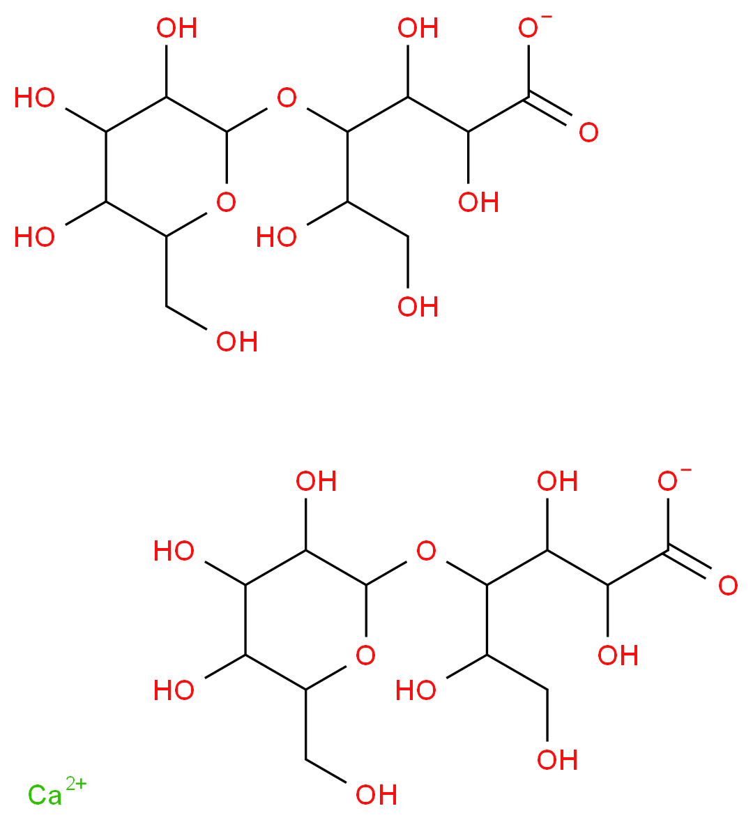 LACTOBIONIC ACID CALCIUM SALT_分子结构_CAS_5001-51-4)