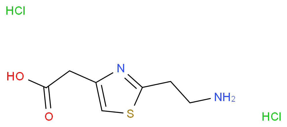 2-[2-(2-aminoethyl)-1,3-thiazol-4-yl]acetic acid dihydrochloride_分子结构_CAS_)