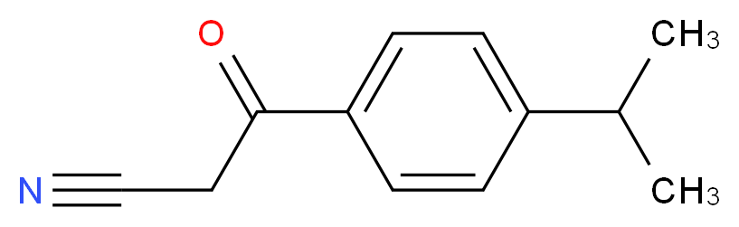 3-(4-isopropylphenyl)-3-oxopropanenitrile_分子结构_CAS_199102-70-0)