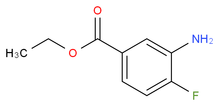 ethyl 3-amino-4-fluorobenzoate_分子结构_CAS_455-75-4