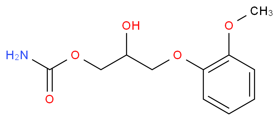 2-hydroxy-3-(2-methoxyphenoxy)propyl carbamate_分子结构_CAS_532-03-6