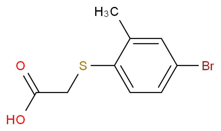 2-[(4-bromo-2-methylphenyl)sulfanyl]acetic acid_分子结构_CAS_42943-68-0