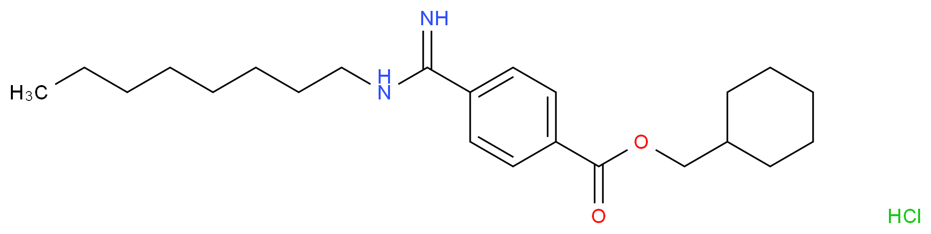 cyclohexylmethyl 4-(N-octylcarbamimidoyl)benzoate hydrochloride_分子结构_CAS_678997-25-6