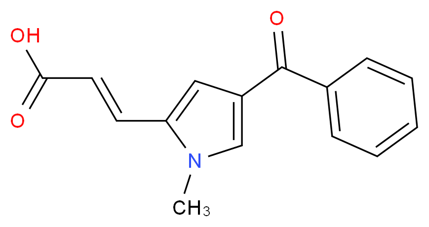 (2E)-3-(4-benzoyl-1-methyl-1H-pyrrol-2-yl)prop-2-enoic acid_分子结构_CAS_128843-46-9