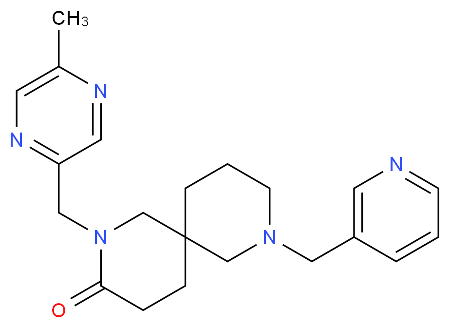 2-[(5-methylpyrazin-2-yl)methyl]-8-(pyridin-3-ylmethyl)-2,8-diazaspiro[5.5]undecan-3-one_分子结构_CAS_)