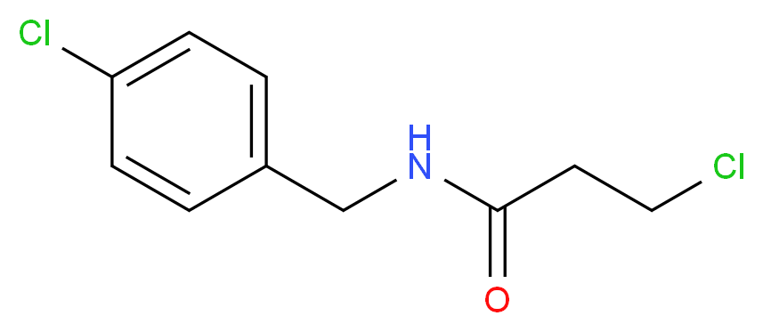 3-chloro-N-[(4-chlorophenyl)methyl]propanamide_分子结构_CAS_103038-67-1