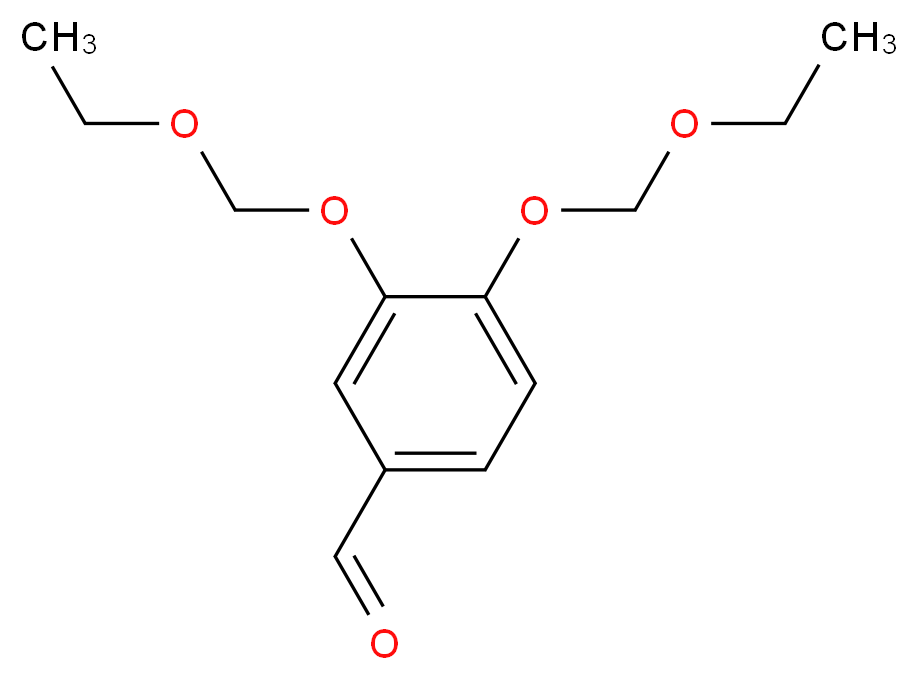 3,4-Bis(ethoxymethoxy)benzaldehyde_分子结构_CAS_128837-28-5)