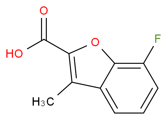 7-Fluoro-3-methyl-1-benzofuran-2-carboxylic acid_分子结构_CAS_852388-66-0)