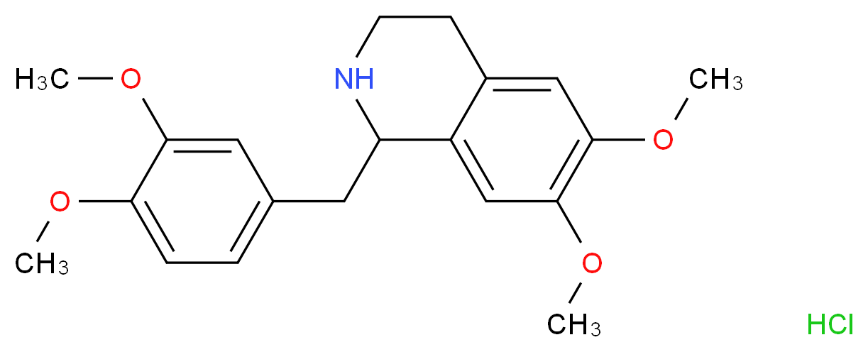 1-(3,4-Dimethoxybenzyl)-6,7-dimethoxy-1,2,3,4-tetrahydroisoquinoline hydrochloride_分子结构_CAS_6429-04-5)