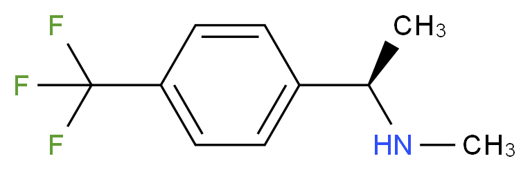 methyl[(1R)-1-[4-(trifluoromethyl)phenyl]ethyl]amine_分子结构_CAS_672906-72-8