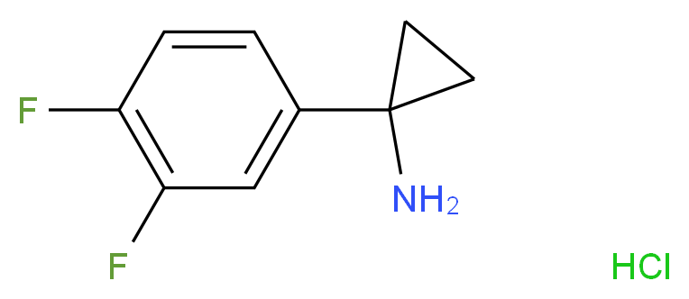 [1-(3,4-Difluorophenyl)cyclopropyl]amine hydrochloride_分子结构_CAS_)