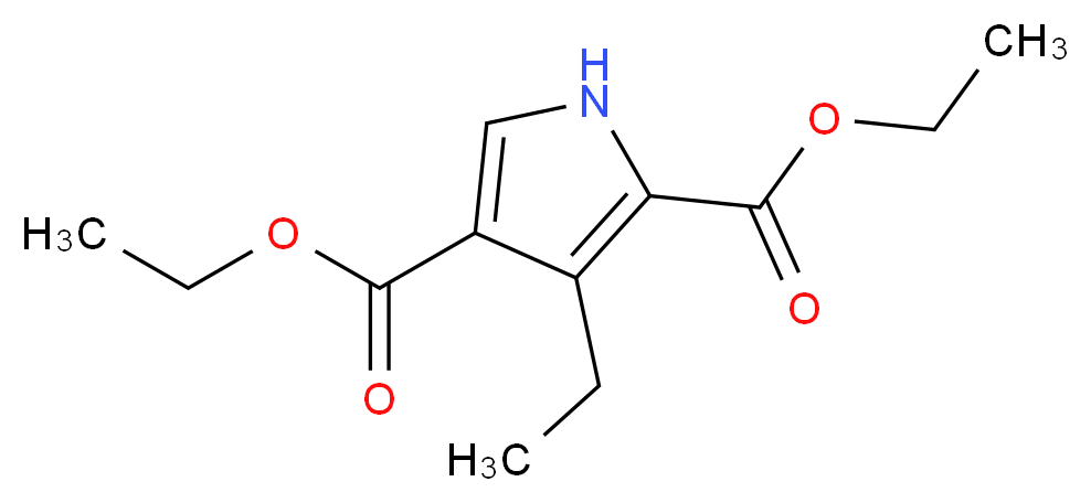 diethyl 3-ethyl-1H-pyrrole-2,4-dicarboxylate_分子结构_CAS_52921-22-9)